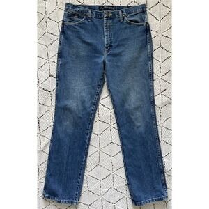 Wrangler George Strait 35x32 Straight 100% Cotton Work Jeans USA Men Y2K Comfort